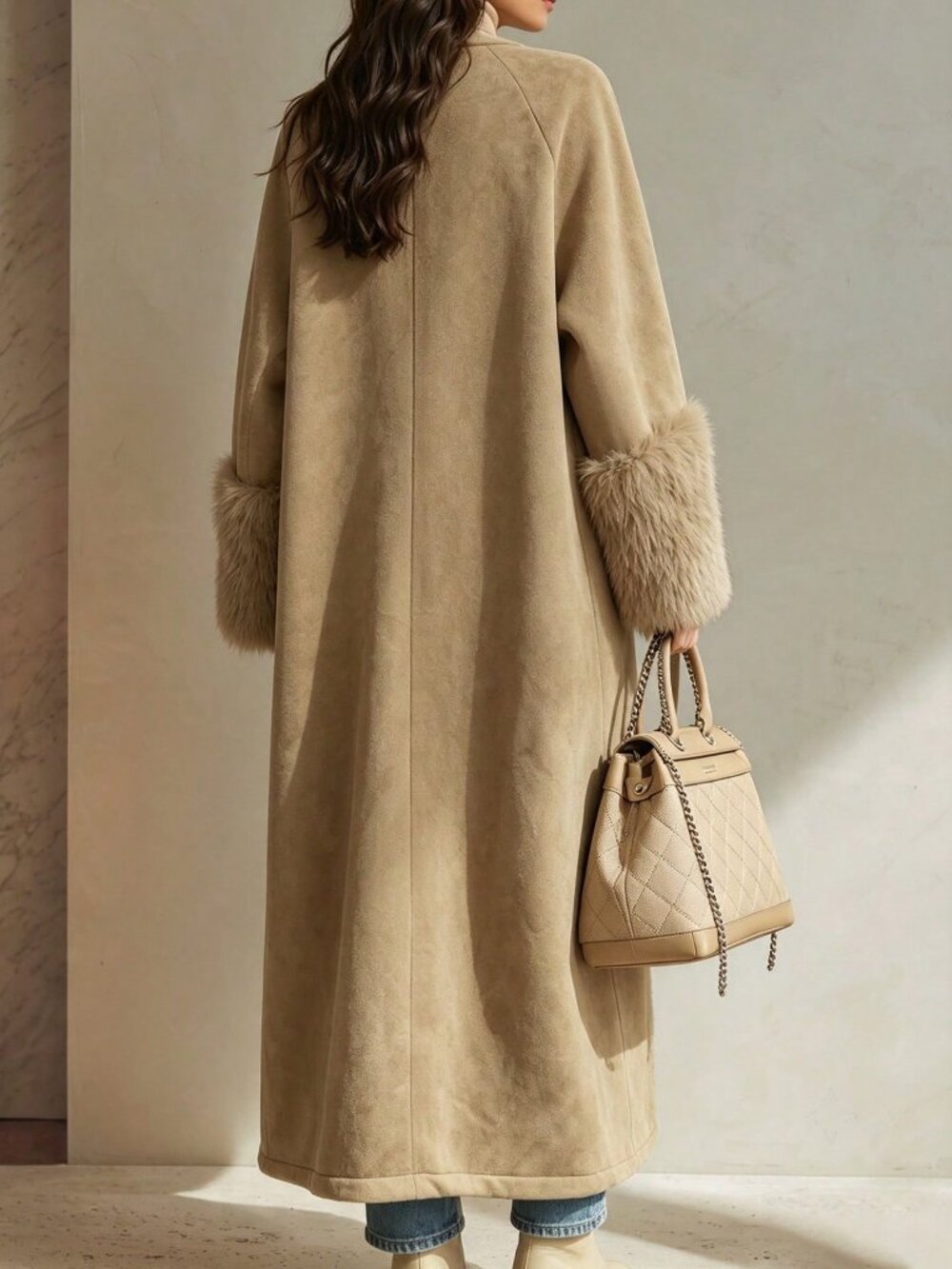Camel Casual Women's Regular Fit Drop Shoulder Long Sleeve Coat - Picture 2 of 6